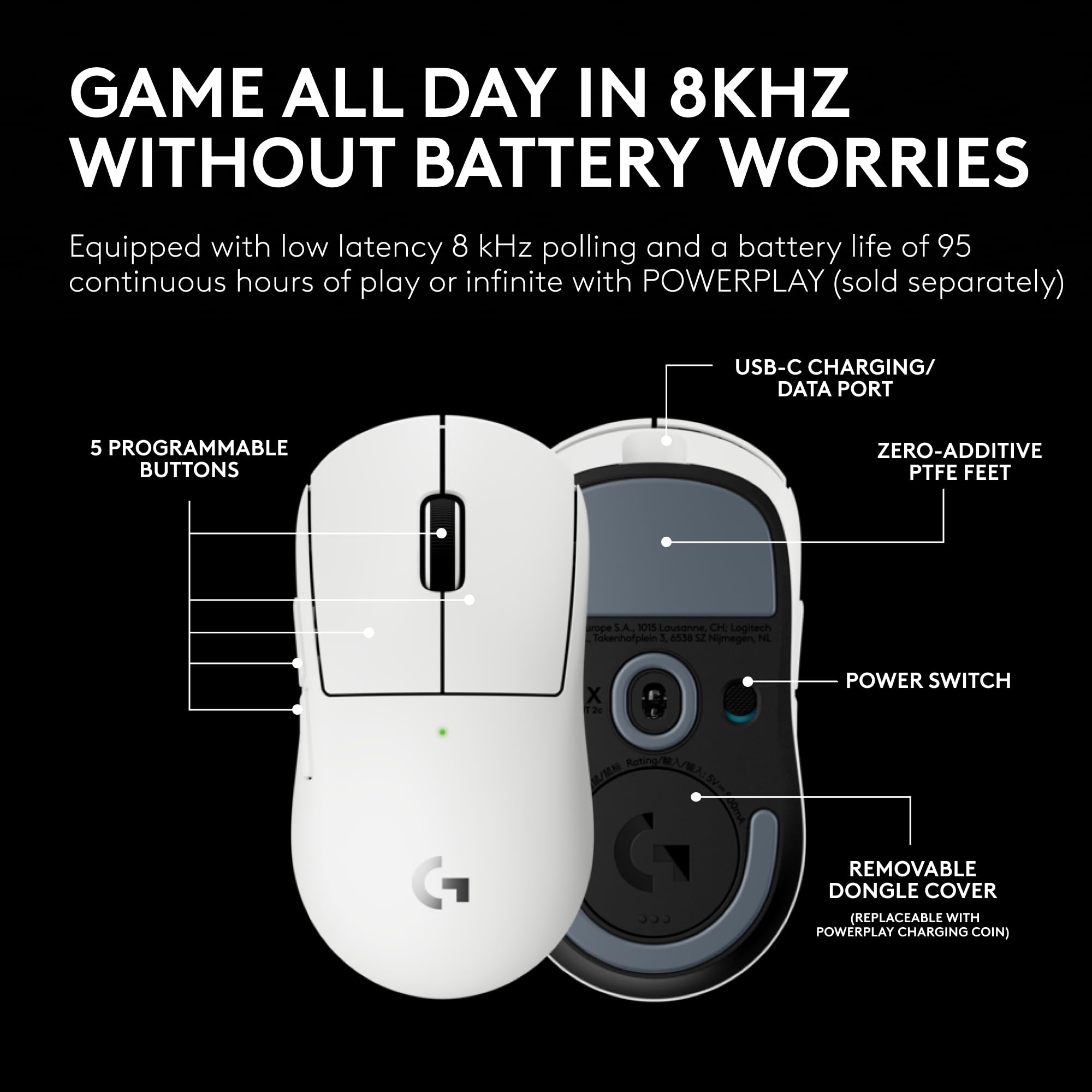 Amazon.com: Logitech G PRO X Superlight 2c Wireless Gaming Mouse